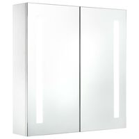 vidaXL LED Bathroom Mirror Cabinet 60x14x62 cm