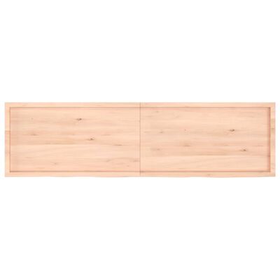 vidaXL Table Top 220x60x(2-4) cm Untreated Solid Wood Oak