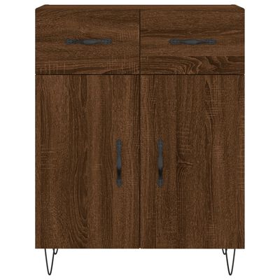 vidaXL Highboard Brown Oak 69.5x34x180 cm Engineered Wood