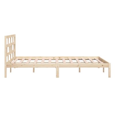 vidaXL Bed Frame without Mattress Solid Wood 140x190 cm (809997+814194)