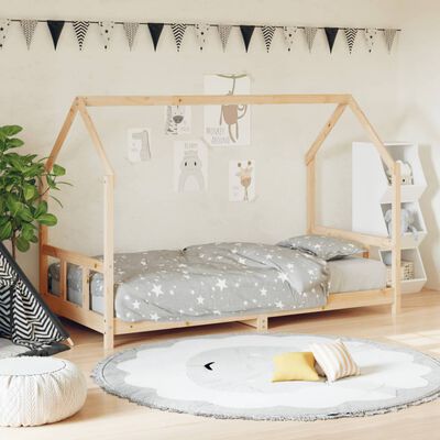 vidaXL Kids Bed Frame 90x200 cm Solid Wood Pine