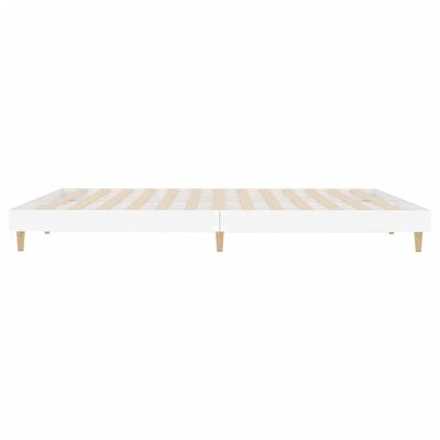 vidaXL Bed Frame without Mattress White 200x200 cm Engineered Wood