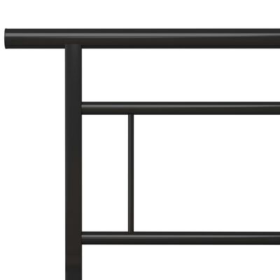 vidaXL Bed Frame without Mattress Black Metal 140x200 cm