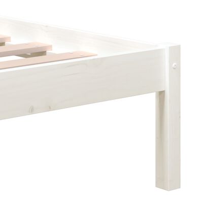 vidaXL Bed Frame without Mattress White Super King Solid Wood