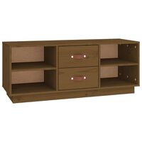 vidaXL TV Cabinet Honey Brown 100x34x40 cm Solid Wood Pine