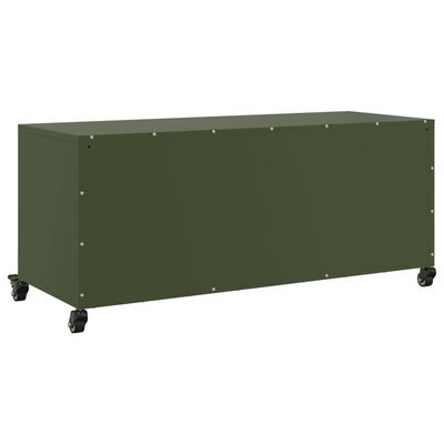 vidaXL TV Cabinet Olive Green 100.5x39x43.5 cm Steel