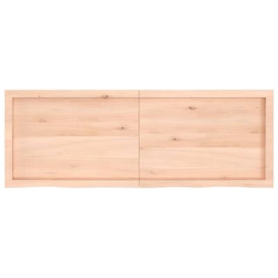 vidaXL Bathroom Countertop 140x50x(2-4) cm Untreated Solid Wood