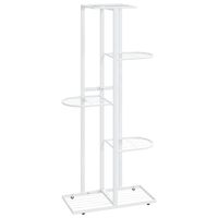 vidaXL 5-Floor Flower Stand 43x22x98 cm White Metal