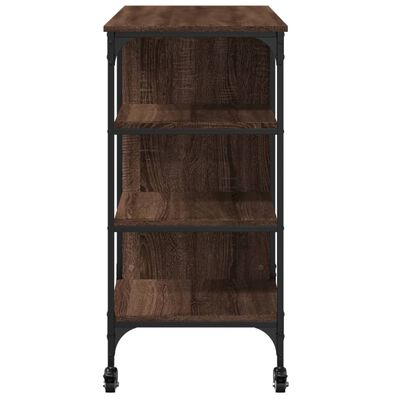 vidaXL Kitchen Trolley Brown Oak 100x45x89.5 cm Engineered Wood