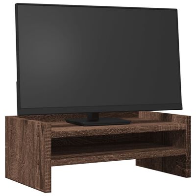 vidaXL Monitor Stand Brown Oak 42x24x16 cm Engineered Wood