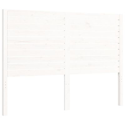 vidaXL Bed Frame without Mattress White Double Solid Wood Pine