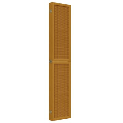 vidaXL Room Divider 6 Panels Brown Solid Wood Paulownia