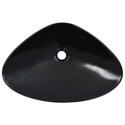 vidaXL Wash Basin 58.5x39x14 cm Ceramic Black