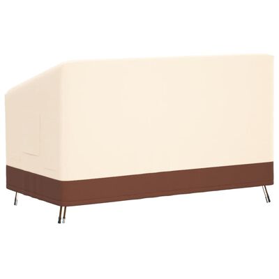 vidaXL 3-Seater Bench Cover Beige 159x84x56/81 cm 600D Oxford