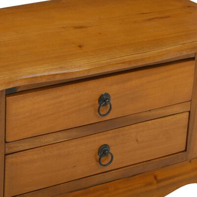 vidaXL Side Table with Drawers 60x30x60 cm Solid Wood Mahogany