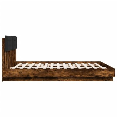 vidaXL Bed Frame without Mattress Smoked Oak 160x200 cm