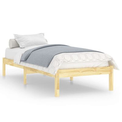 vidaXL Bed Frame without Mattress Solid Wood 100x200 cm