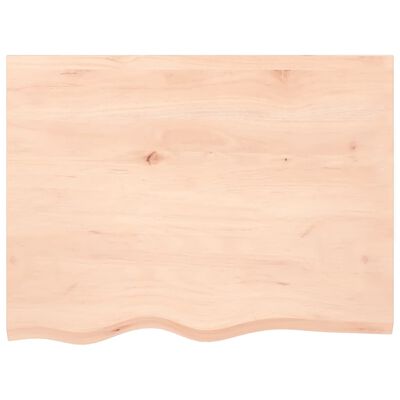 vidaXL Wall Shelf 80x60x2 cm Untreated Solid Wood Oak