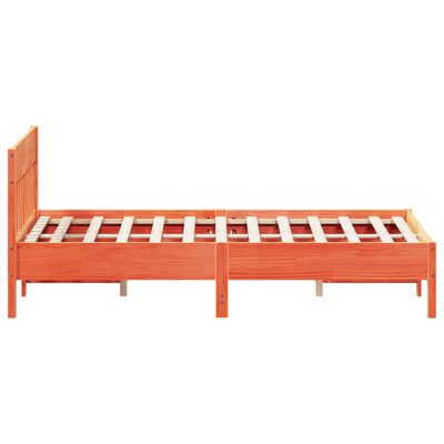 vidaXL Bed Frame without Mattress Wax Brown 160x200 cm Solid Wood Pine