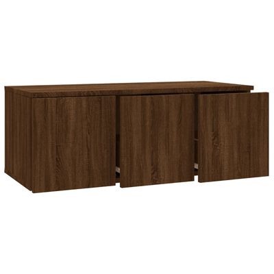 vidaXL TV Cabinet Brown Oak 80x34x30 cm Engineered Wood