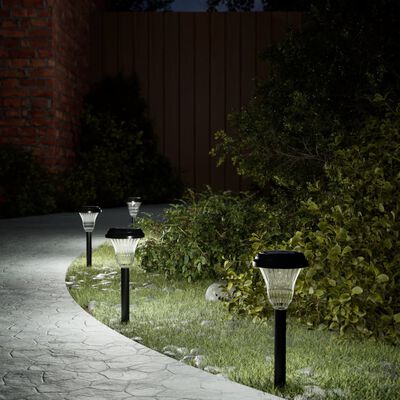 vidaXL Solar Pathway Lights with Ground Spikes 12 pcs White