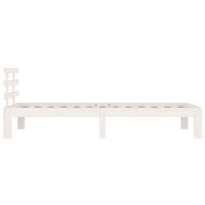 vidaXL Bed Frame without Mattress White 75x190 cm Small Single