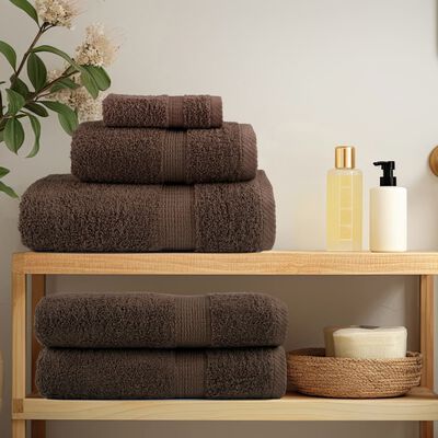 vidaXL Premium Hand Towels SOLUND 4pcs Brown 50x100cm 600gsm