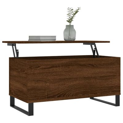 vidaXL Coffee Table Brown Oak 90x44.5x45 cm Engineered Wood