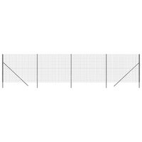 vidaXL Wire Mesh Fence Anthracite 1.4x10 m Galvanised Steel