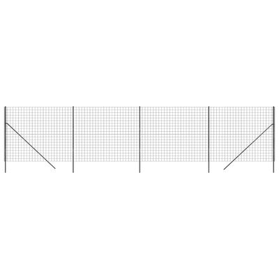 vidaXL Wire Mesh Fence Anthracite 1.4x10 m Galvanised Steel