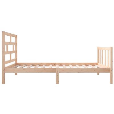 vidaXL Bed Frame without Mattress Solid Wood 90x200 cm (810067+814174)