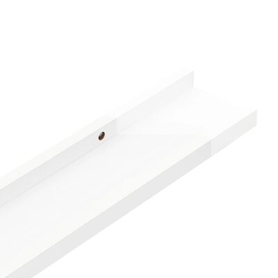 vidaXL Wall Shelves 2 pcs High Gloss White 40x9x3 cm