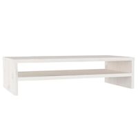 vidaXL Monitor Stand White 50x24x13 cm Solid Wood Pine