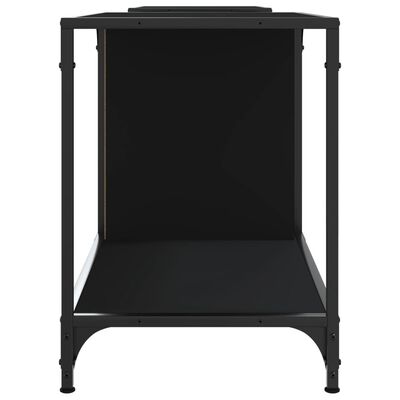 vidaXL TV Cabinet Black 203x37x50 cm Engineered Wood