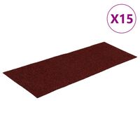 vidaXL Self-adhesive Stair Mats Rectangular 15 pcs 60x25 cm Red