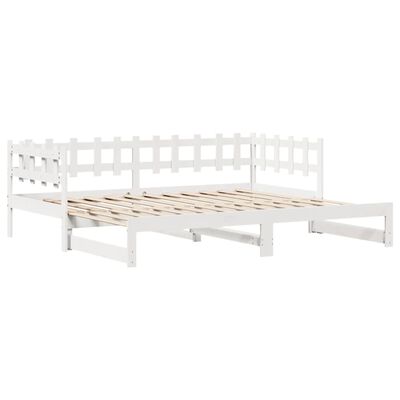 vidaXL Daybed with Trundle and Drawers without Mattress White 80x200 cm