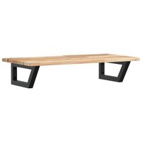 vidaXL Basin Shelf Wall Mounted Steel and Solid Wood Acacia