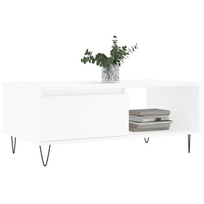 vidaXL Coffee Table White 90x50x36.5 cm Engineered Wood