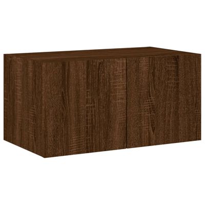 vidaXL 6 Piece TV Wall Units with LED Brown Oak Engineered Wood