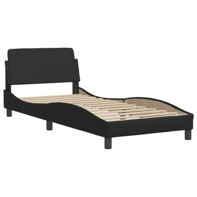 vidaXL Bed Frame with LED without Mattress Black 90x200 cm