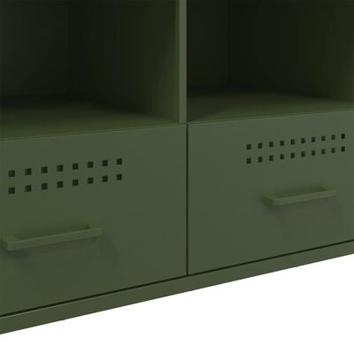 vidaXL TV Cabinet Olive Green 100.5x39x50.5 cm Steel