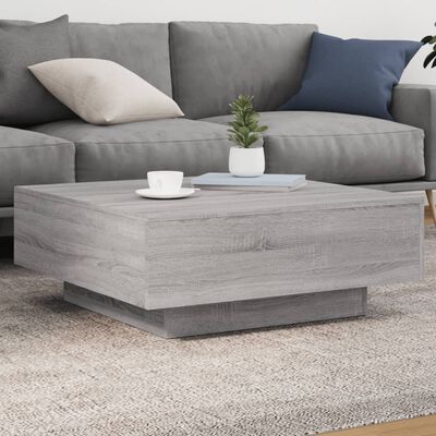 vidaXL Coffee Table Grey Sonoma 80x80x31 cm Engineered Wood