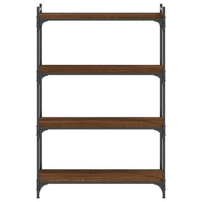 vidaXL Bookcase 4-Tier Brown Oak 80x30x120 cm Engineered Wood