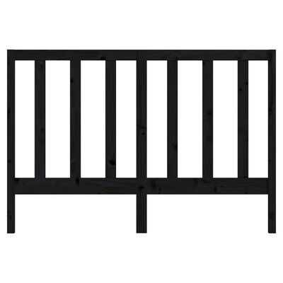 vidaXL Bed Headboard Black 166x4x100 cm Solid Wood Pine