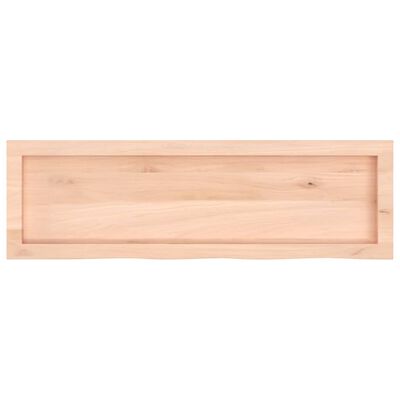 vidaXL Wall Shelf 100x30x(2-4) cm Untreated Solid Wood Oak