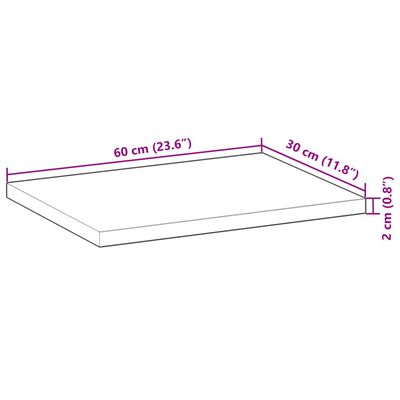 vidaXL Floating Shelves 3 pcs 60x30x2 cm Oil Finished Solid Wood Acacia