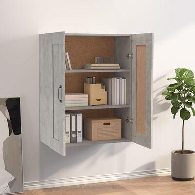 vidaXL Hanging Wall Cabinet Concrete Grey 69.5x32.5x90 cm