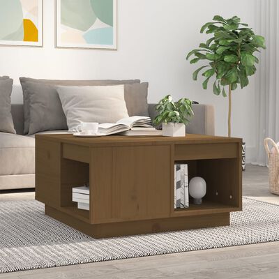 vidaXL Coffee Table Honey Brown 60x61x32.5 cm Solid Wood Pine