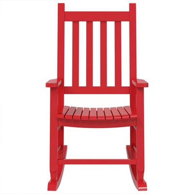 vidaXL Rocking Chair for Children Red Solid Wood Poplar