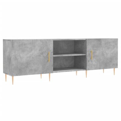 vidaXL TV Cabinet Concrete Grey 150x30x50 cm Engineered Wood